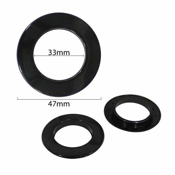 Ilhós Para cortina Redondo 30mm com 25 Pares 9071/30 Preto